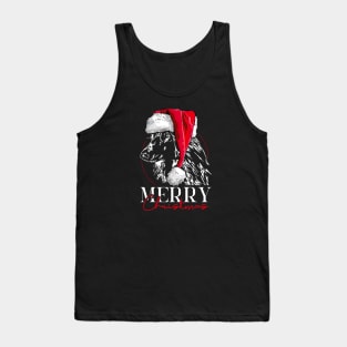 Santa Afghane Hound Merry Christmas dog mom Tank Top